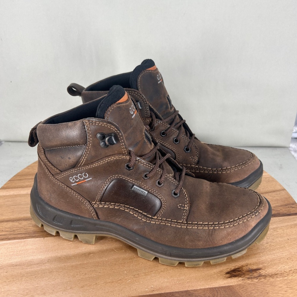 ECCO Track II Mid GTX Mens Brown Leather Hiking Boots Size 43 / 10